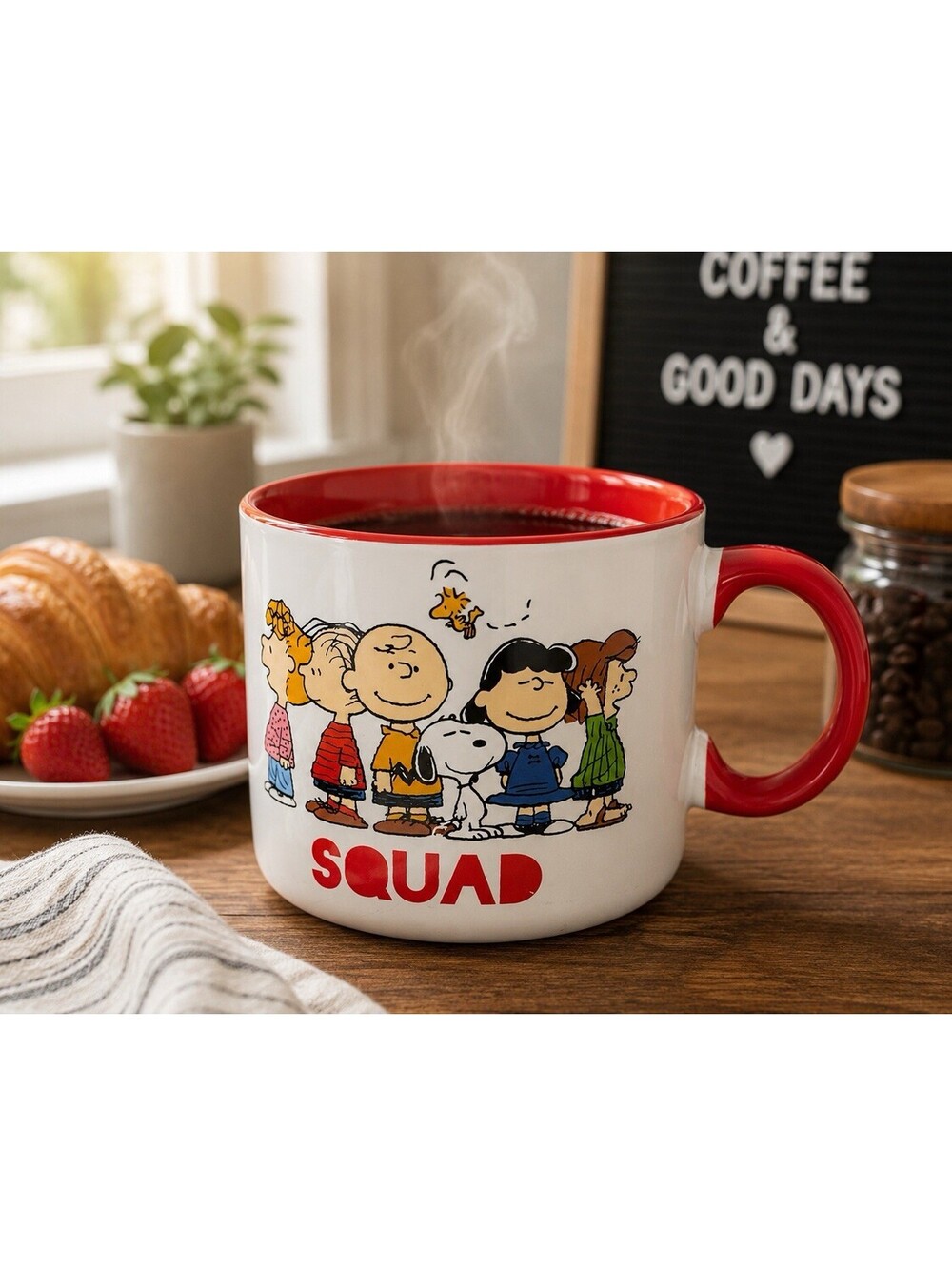 Snoopy Squad Oversized Coffee Mug Red Charlie Brown 2020 Peanuts 18 Oz